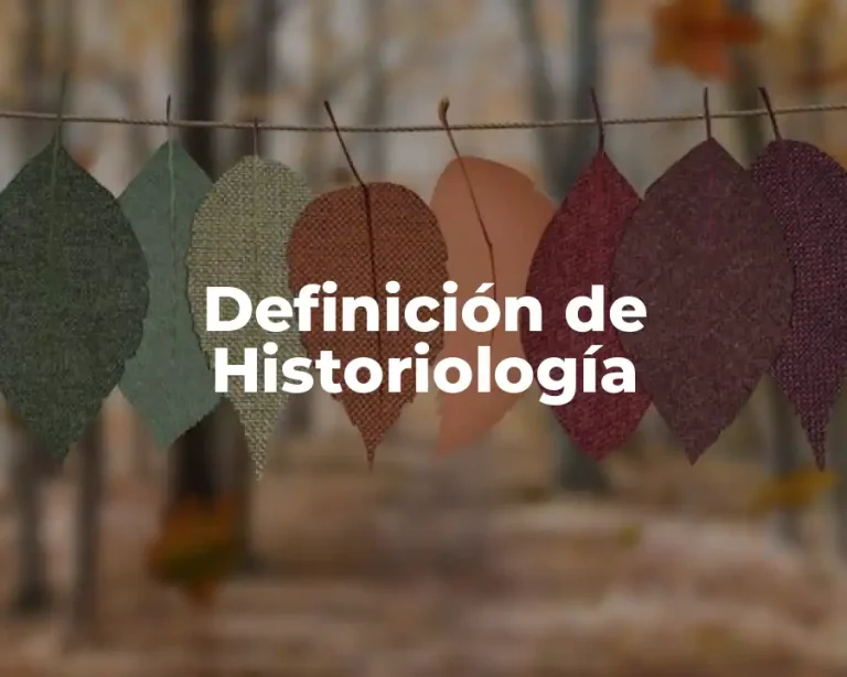 Definición de Historiología