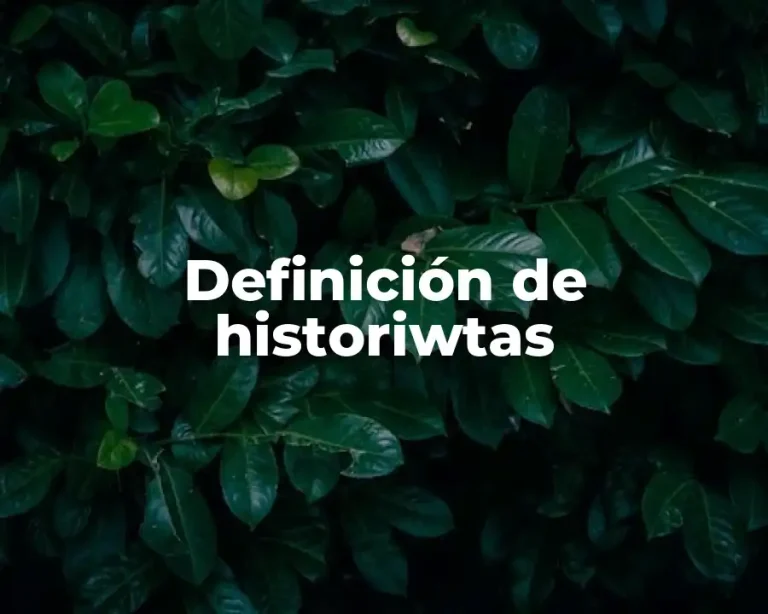 Definición de historiwtas