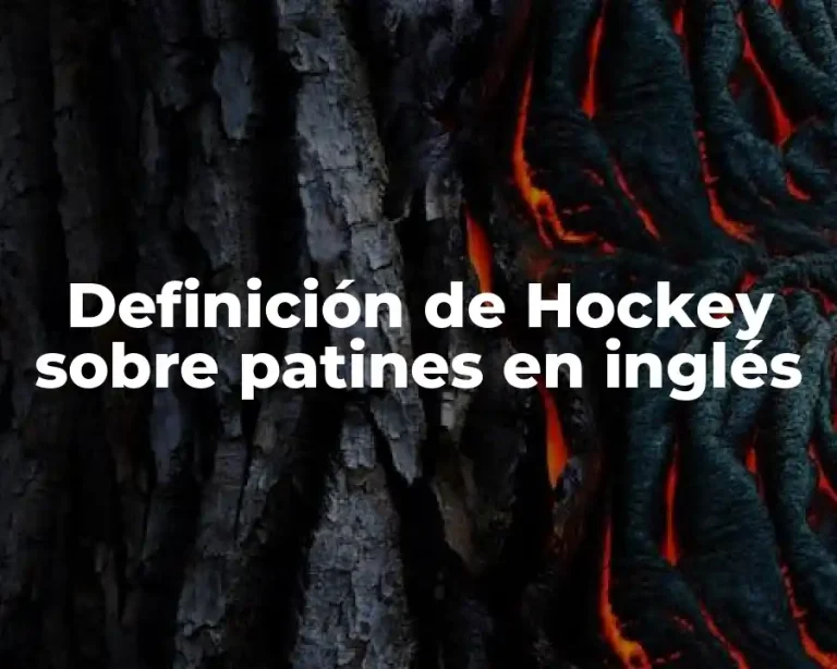 Definición de Hockey sobre patines en inglés