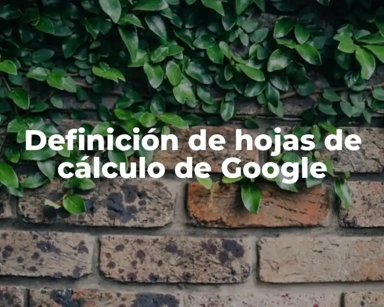 Definición de hojas de cálculo de Google