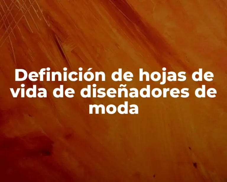 Definición de hojas de vida de diseñadores de moda