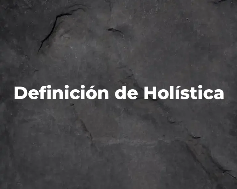 Definición de Holística