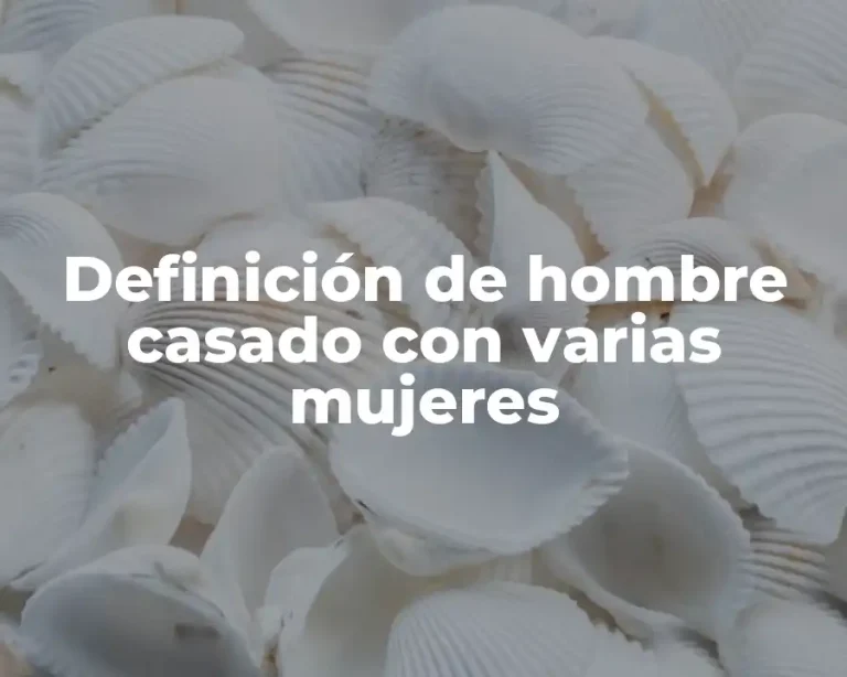 Definición de hombre casado con varias mujeres