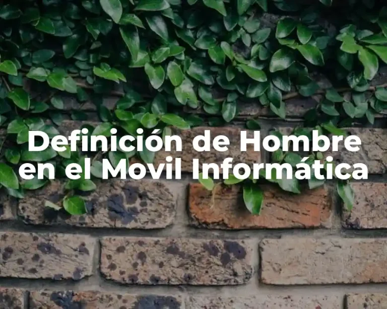 Definición de Hombre en el Movil Informática