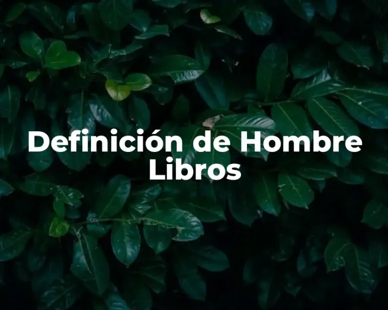 Definición de Hombre Libros