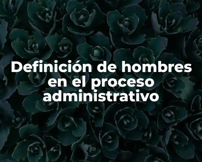 Definición de hombres en el proceso administrativo