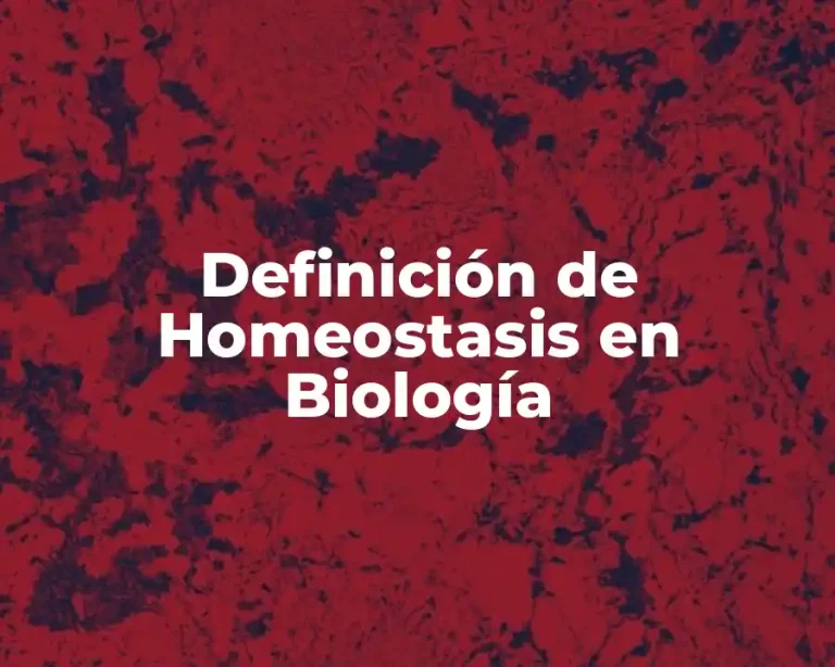 Definición de Homeostasis en Biología