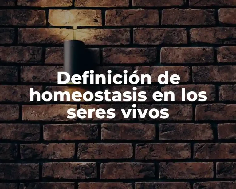 Definición de homeostasis en los seres vivos