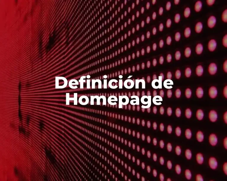 Definición de Homepage