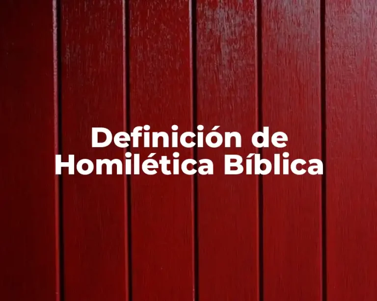 Definición de Homilética Bíblica