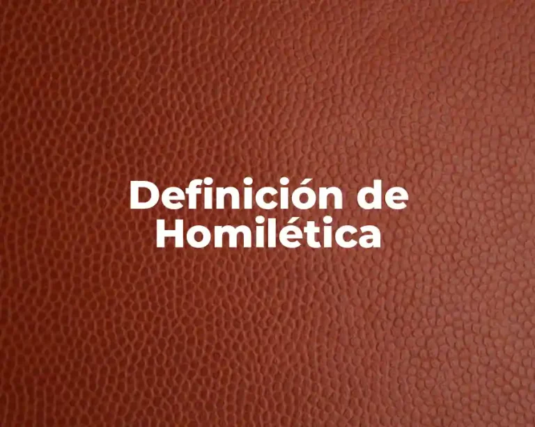 Definición de Homilética