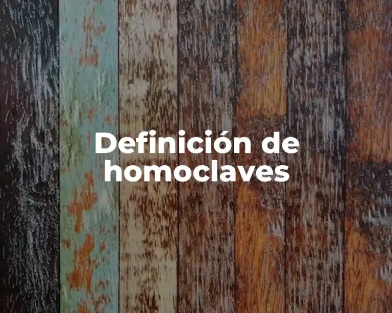 Definición de homoclaves