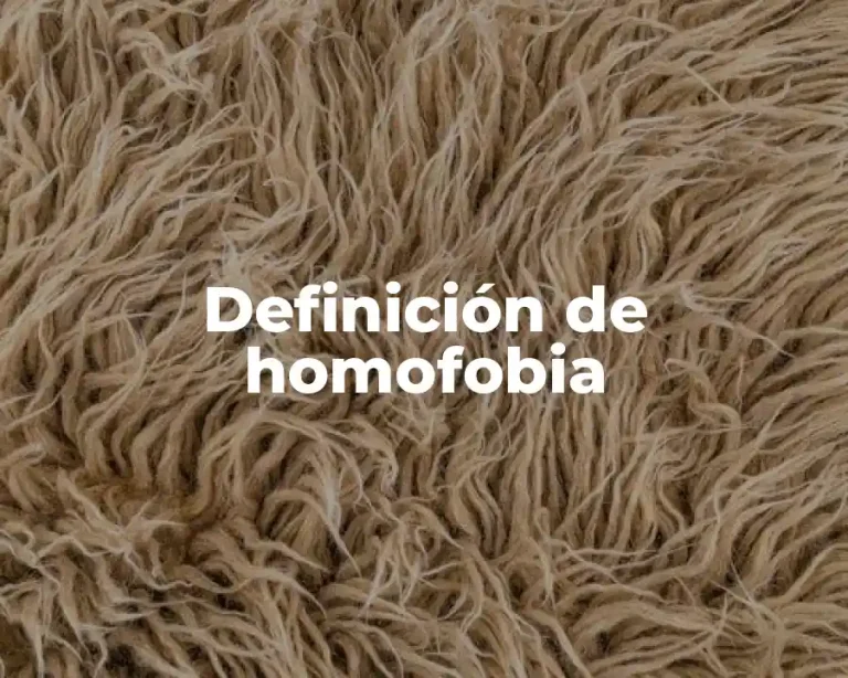 Definición de homofobia