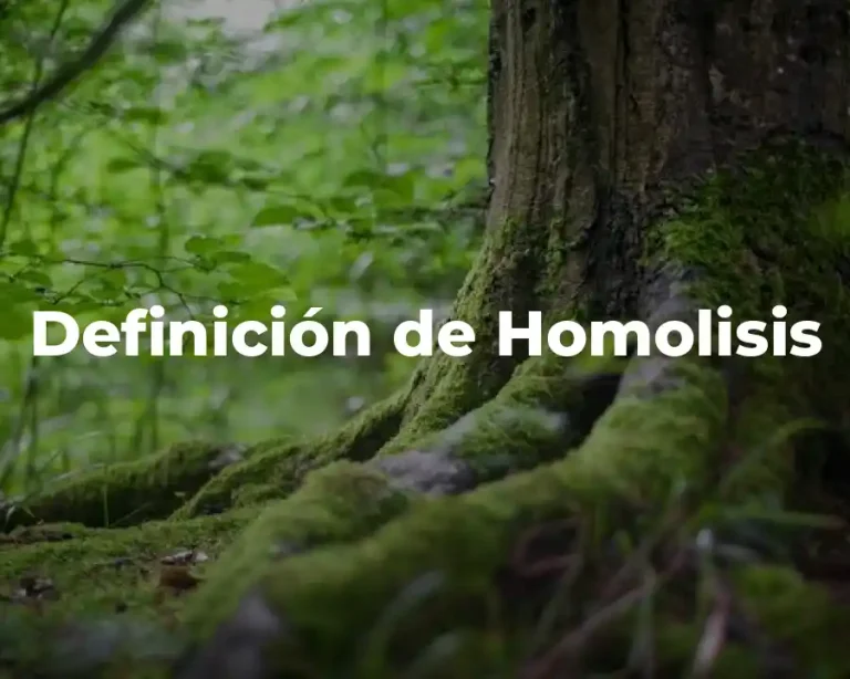 Definición de Homolisis