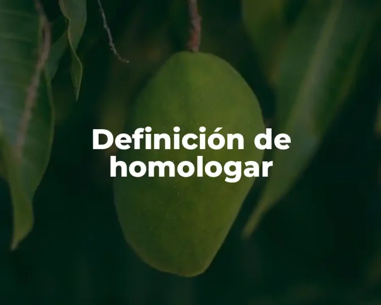 Definición de homologar