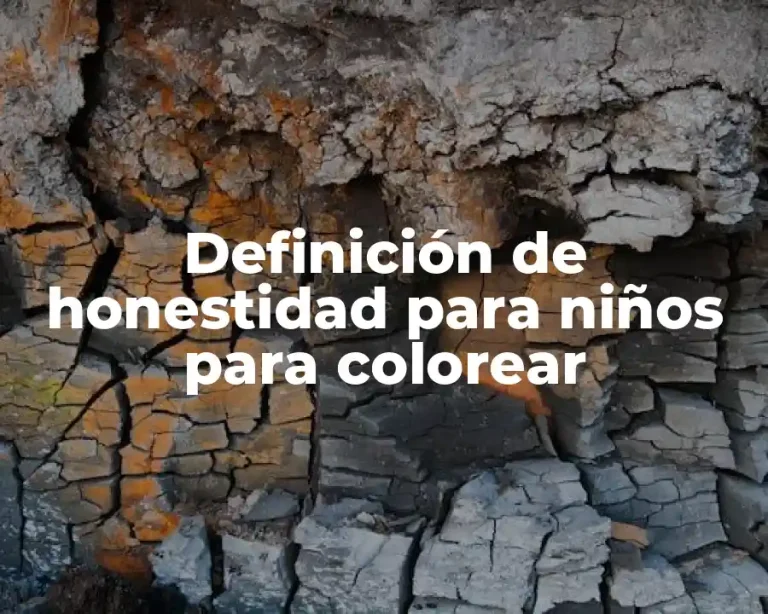 Definición de honestidad para niños para colorear