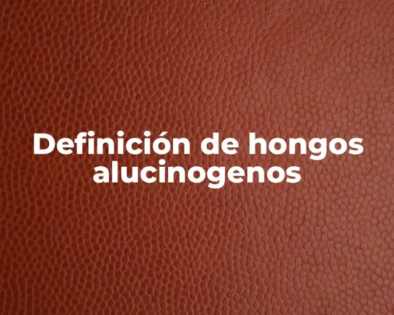 Definición de hongos alucinogenos