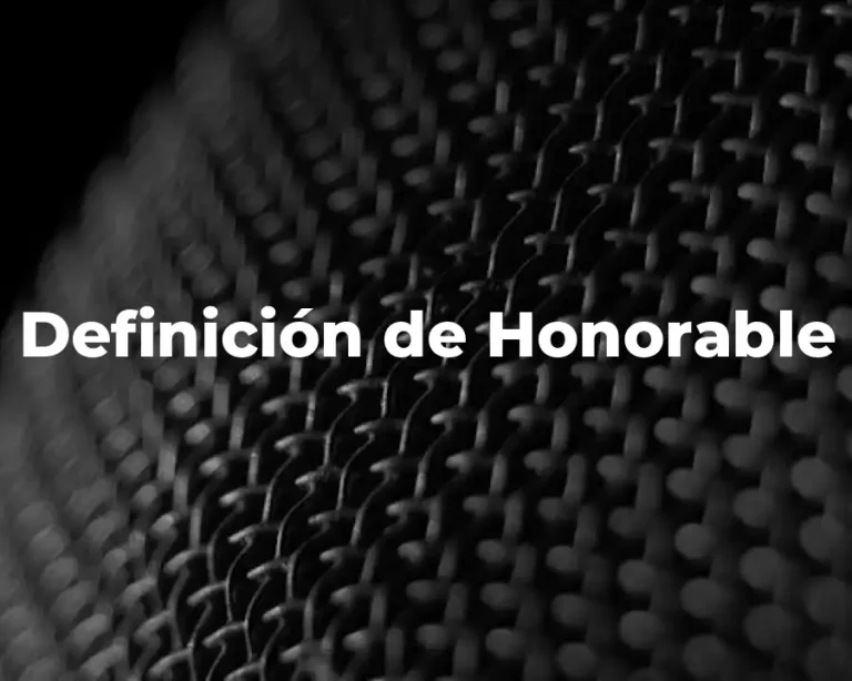 Definición de Honorable