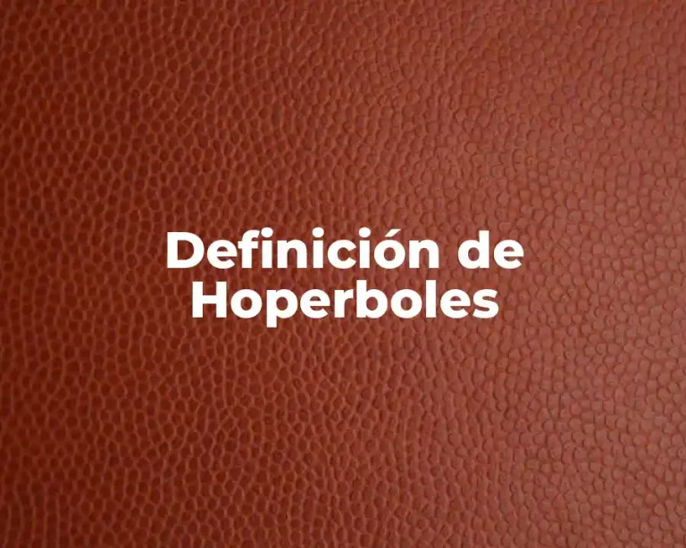 Definición de Hoperboles