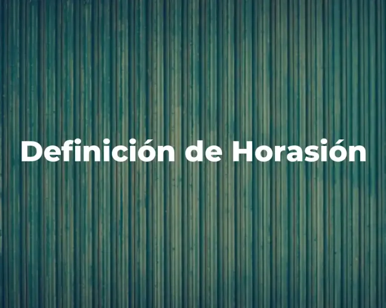 Definición de Horasión