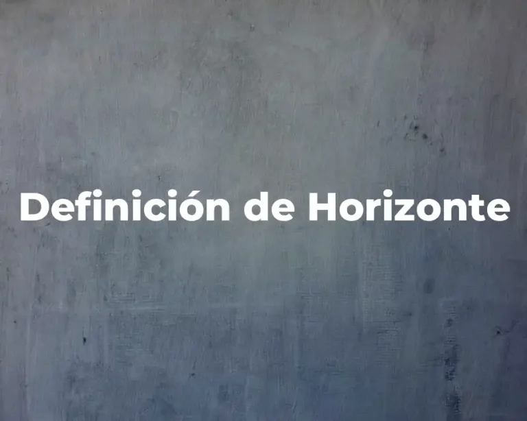 Definición de Horizonte