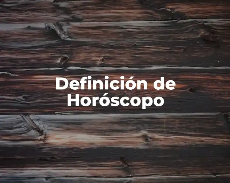 Definición de Horóscopo