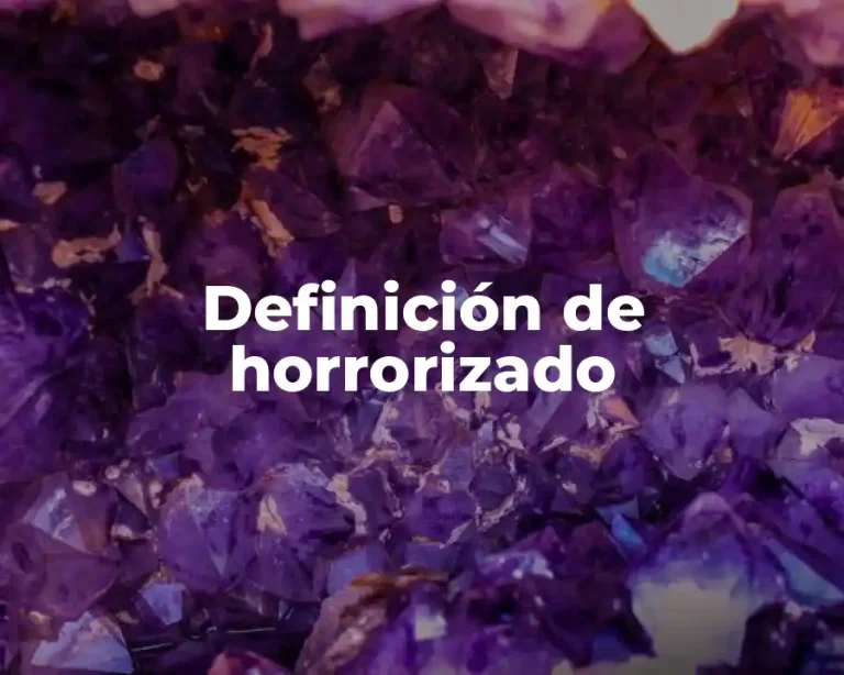 Definición de horrorizado