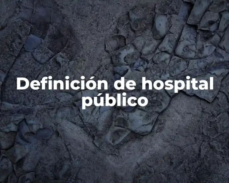 Definición de hospital público