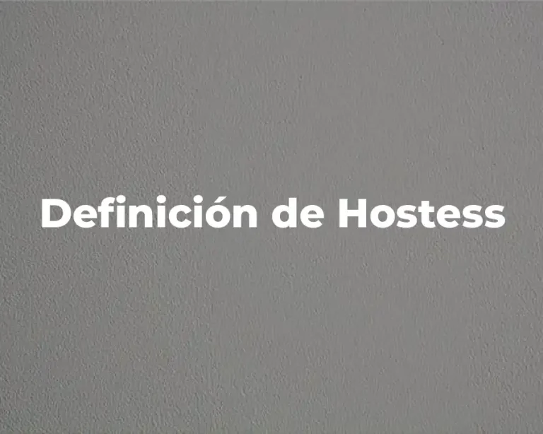 Definición de Hostess