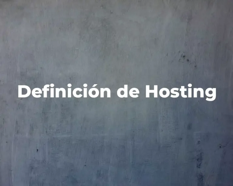 Definición de Hosting