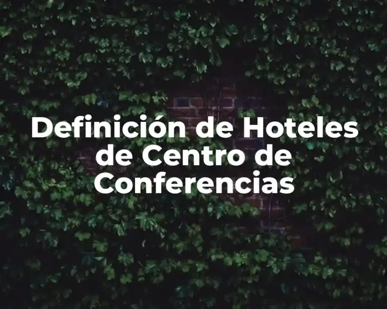 Definición de Hoteles de Centro de Conferencias