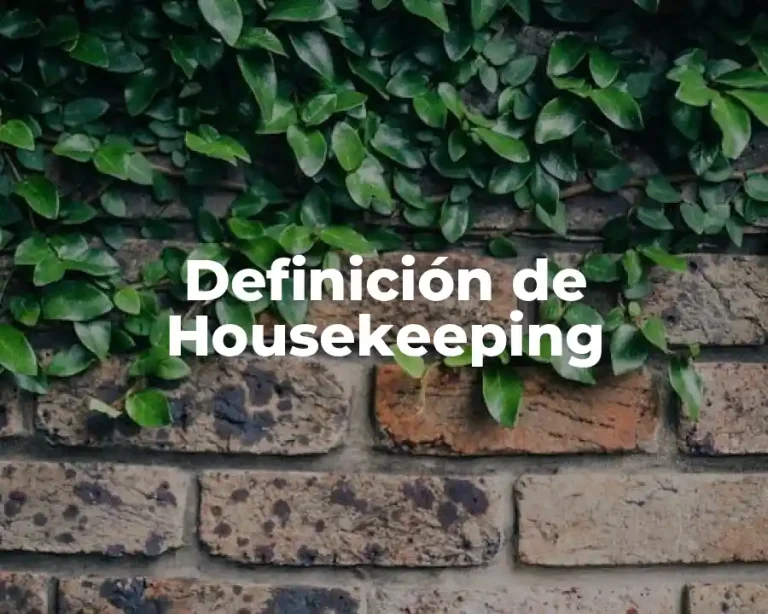 Definición de Housekeeping