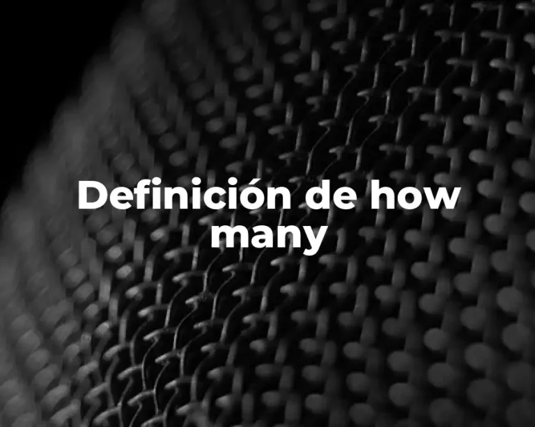 Definición de how many