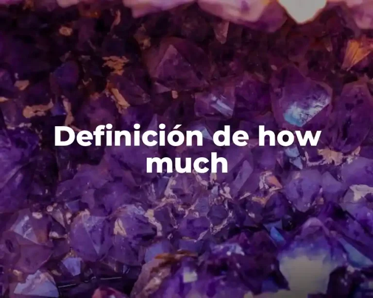 Definición de how much