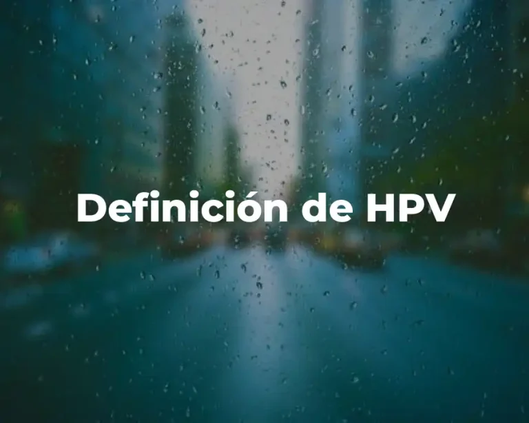 Definición de HPV