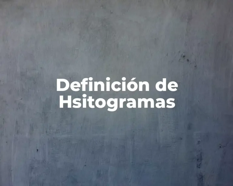 Definición de Hsitogramas