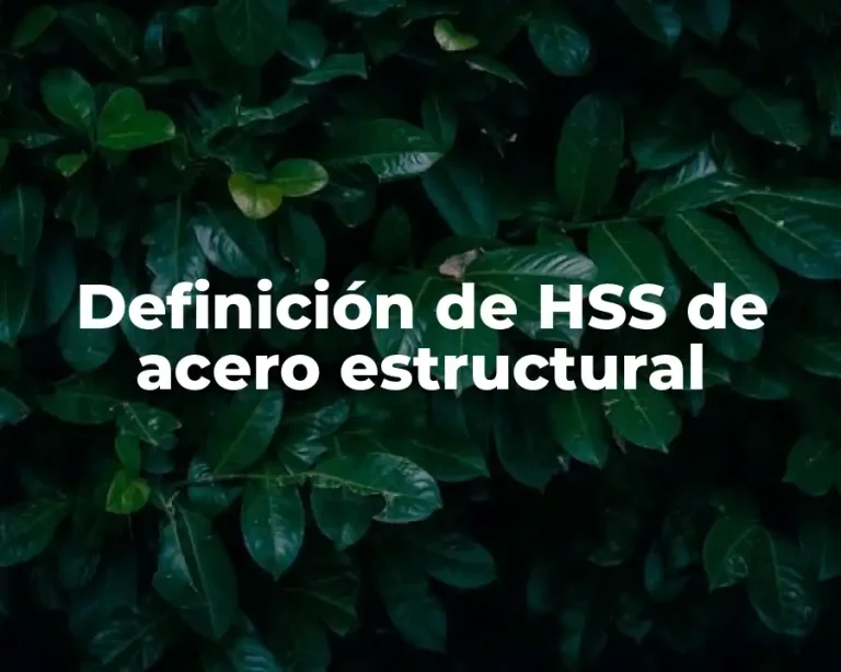 Definición de HSS de acero estructural