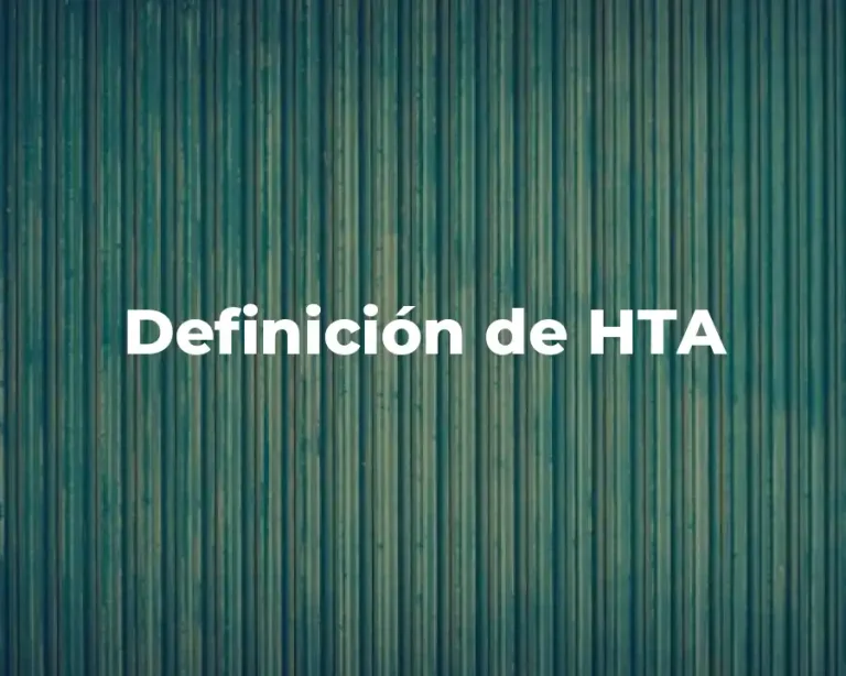 Definición de HTA