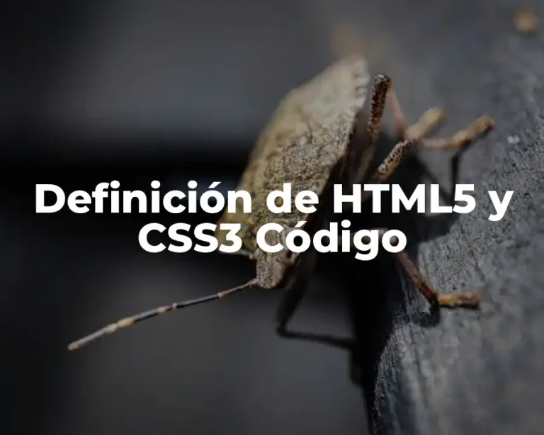 Definición de HTML5 y CSS3 Código