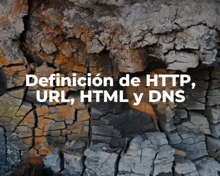 Definición de HTTP, URL, HTML y DNS