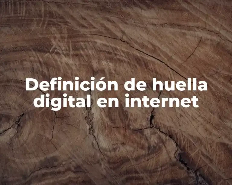 Definición de huella digital en internet