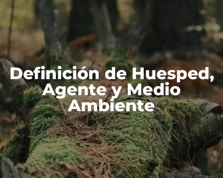 Definición de Huesped, Agente y Medio Ambiente