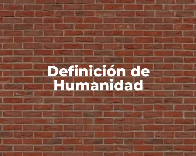 Definición de Humanidad
