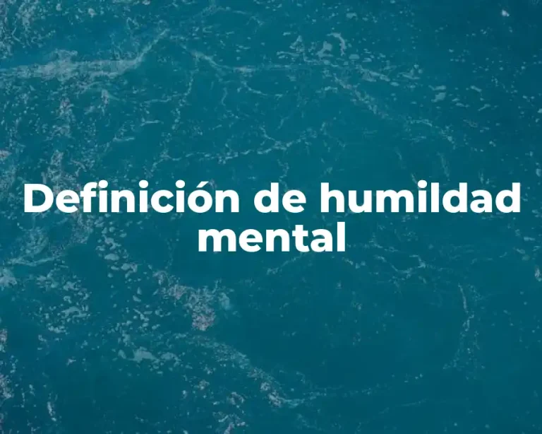 Definición de humildad mental
