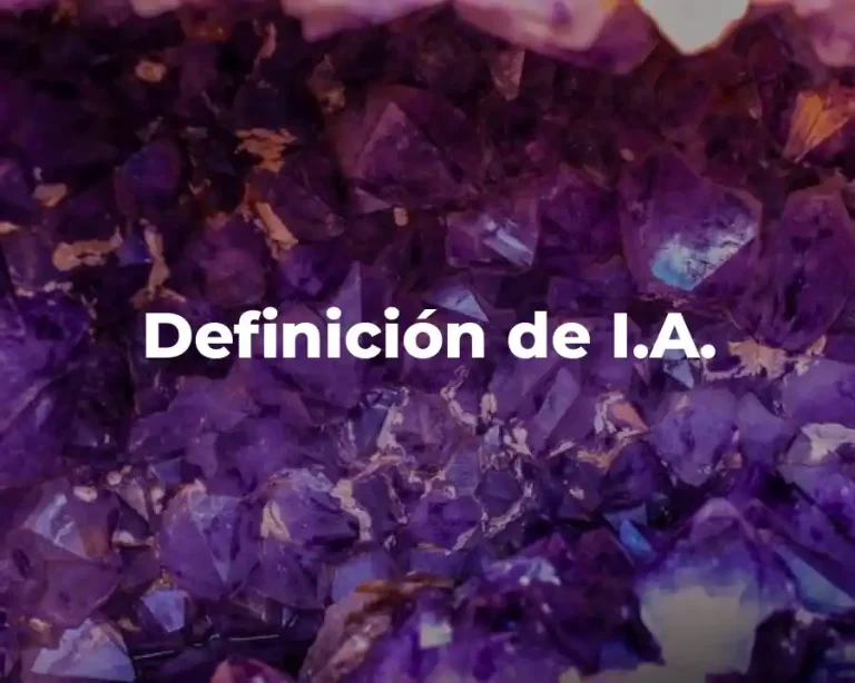 Definición de I.A.