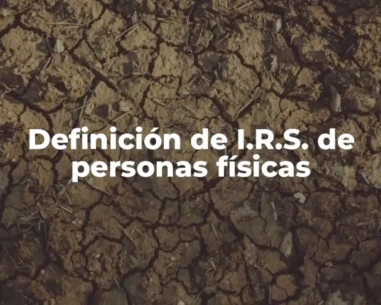 Definición de I.R.S. de personas físicas