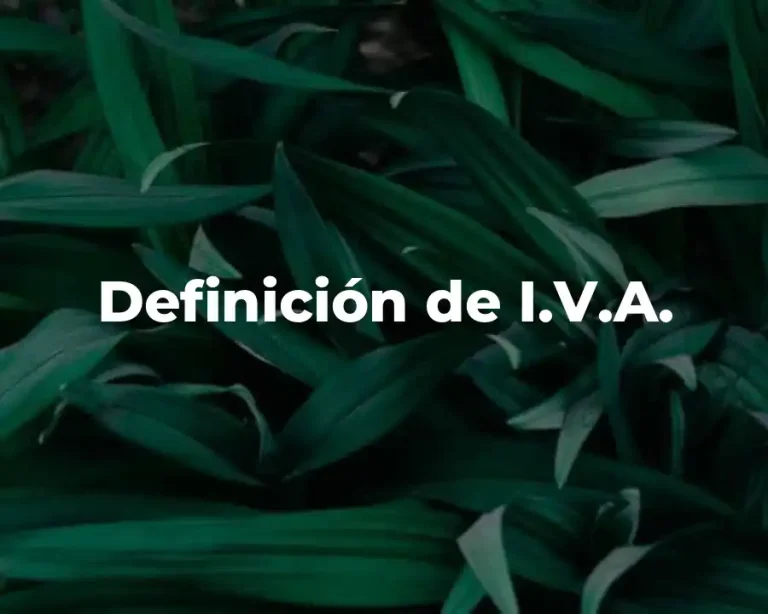 Definición de I.V.A.