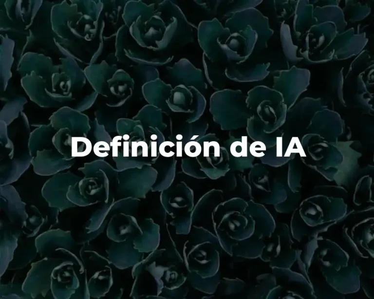 Definición de IA