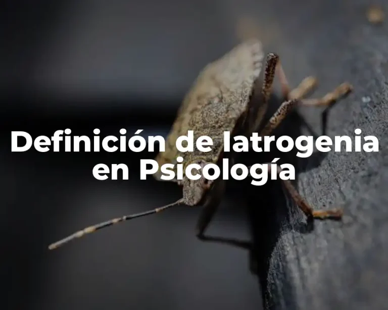 Definición de Iatrogenia en Psicología
