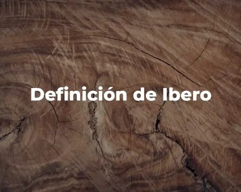 Definición de Ibero